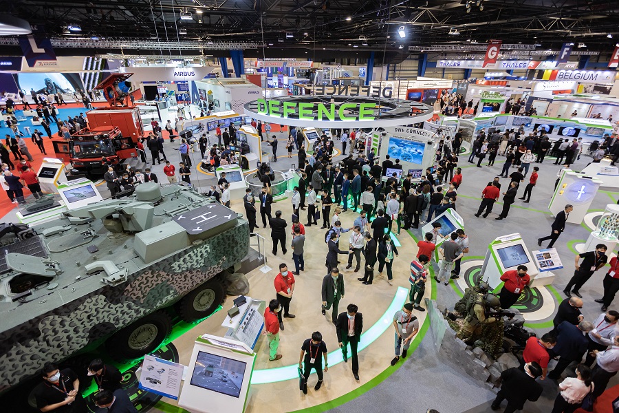 a green tank at the Singapore Airshow 2022